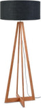 GOOD&MOJO Vloerlamp Kilimanjaro - Donkergrijs/Bamboe - Ø60cm - Scandinavisch,Bohemian - Staande lampen voor Woonkamer - Slaapkamer