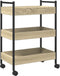 vidaXL - Keukentrolley - 50x30x70 - cm - bewerkt - hout - sonoma - eikenkleurig