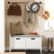 SoBuy FSR63-II-W - Entreebank - Witte schoenenkast met opbergbank - 91 cm breed