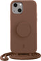 Just Elegance PopGrip - Backcover Hoesje - TPU - Apple iPhone 14 - Brown Sugar