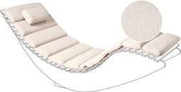 Kussen voor ligstoel BRESCIA PREMIUM 180 x 60 cm Lichtbeige