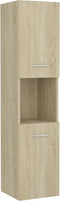 vidaXL - Badkamerkast - 30x30x130 - cm - spaanplaat - sonoma - eikenkleurig