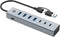 Conceptronic HUBBIES20GP - USB Hub - 7 poorten USB 3.2 Gen 1 - Grijs