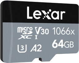 Lexar Professional 1066x - microSDXC UHS-I - 64 GB - Klasse 10 - Zilver