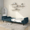 vidaXL - Slaapbank - 2-zits - met - 2 - kussens - fluweel - blauw