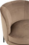 J-Line stoel Lounge Rond - textiel/metaal - bruin