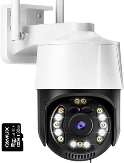 Camux Cam-VisionX - Beveiligingscamera Buiten - 3MP 2K Nachtzicht Wifi met App - Wit