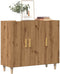 vidaXL - Dressoir - 90x34x80 - cm - bewerkt - hout - artisanaal - eikenkleur