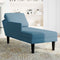 vidaXL - Chaise - longue - met - kussen - en - rechterarmleuning - fluweel - blauw