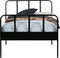 WOOOD Mees Bed - Metaal - Zwart - 90x208x95