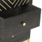 vidaXL - Ladekast - 45x30x105 - cm - massief - mangohout - zwart - en - goudkleurig