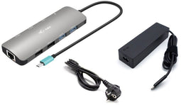 i-tec C31NANOHDM2D100 - Docking Station - 2x USB 3.2 type-C 100W - Grijs