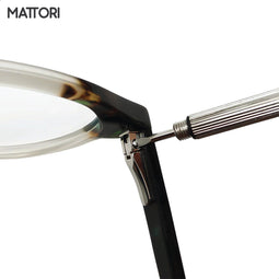 MATTORI® Universele Bril Schroevendraaier - 3 in 1 Sleutelhanger - Kruiskop PH 1.6 mm / Platte Kop SL 1.6 mm / Inbus HEX 2.6 mm - Zilverkleurig