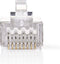 Nedis RJ45-Connector - Male - Solid UTP CAT6 - Recht - Verguld - 10 Stuks - PVC - Transparant - Polybag