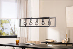 Hanglamp Atlanta 5-lichts - Zwart | BY-OLAF
