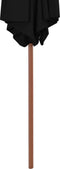 vidaXL - Parasol - 270x270 - cm - houten - paal - crèmewit