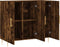 vidaXL - Dressoir - 90x34x80 - cm - bewerkt - hout - gerookt - eikenkleurig