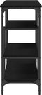 vidaXL - Console - Tafel - Zwart - Eik - 100x35x75 - cm - Hout - en - Staal