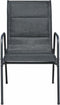 vidaXL - Tuinstoelen - stapelbaar - 2 - st - staal - en - textileen - zwart