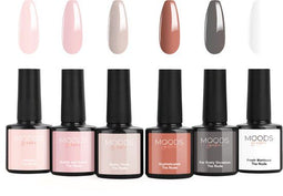 Moods Gellac 6-delige Set - Gel Nagellak - 8ML - The Nude Edition - Gellac Starterspakket - Nude Kleuren
