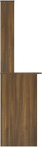 vidaXL - Bureau - met - schappen - 110x45x157 - cm - bewerkt - hout - bruineikenkleur