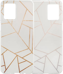 imoshion Hoesje Geschikt voor Motorola Moto G54 Hoesje Siliconen - imoshion Design hoesje - Meerkleurig / White Graphic