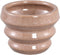 PTMD Tims Brown Glazed Ceramic Pot Ribbed Round XS