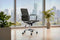 Feel Furniture - Luxe Bureaustoel - Lage Rugleuning - Donkergrijs met Zilveren Frame