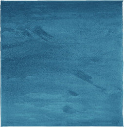 vidaXL - Vloerkleed - OVIEDO - laagpolig - 160x160 - cm - turquoise