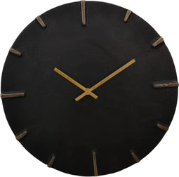 Wandklok industrieel - wandklok zwart - klok 58 cm