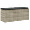 vidaXL - Tuinbank - met - kussen - 110x40x44 - cm - poly - rattan - lichtgrijs