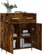 vidaXL - Dressoir - 69,5x34x90 - cm - bewerkt - hout - gerookt - eikenkleurig