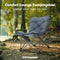 TRVLMORE Comfort Lounge - Campingstoel - Opvouwbaar - 135 kg draagvermogen - Grijs