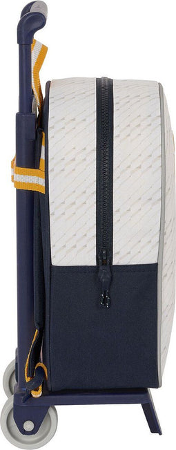 Schoolrugzak met Wielen Real Madrid C.F. Wit 22 x 27 x 10 cm