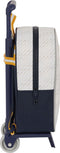 Schoolrugzak met Wielen Real Madrid C.F. Wit 22 x 27 x 10 cm