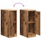vidaXL - Garagekast - 30x51x85 - cm - massief - grenenhout - oud - hout