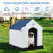 Coast Plastic Dog Hut - Hondenhuis - Waterdicht en verhoogde vloer - Wit + Blauw 87,7 x 78,5 x 81,5 cm