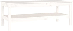 vidaXL - Salontafel - 110x50x40 - cm - massief - grenenhout - wit