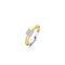 TI SENTO Dames Ring - 925 zilver - Zirkonia met geel verguld - Maat 17.75 mm / maat 56 - 1463ZY