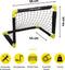 Dunlop Voetbaldoel 50 x 44 x 44 cm - Voetbaldoeltjes Set van 2 - Voetbalgoal Opvouwbaar - Voetbal Goal Makkelijk Opbergen - Voetbal Training Goals voor Kinderen - Kunststof - Zwart/ Geel