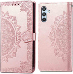iMoshion Hoesje Geschikt voor Samsung Galaxy A54 (5G) Hoesje Met Pasjeshouder - iMoshion Mandala Bookcase - Rosé Goud