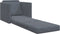 vidaXL - Vloersofa - Enkel - Convertible - Fluweel - 74x77x81 - cm - Donkergrijs