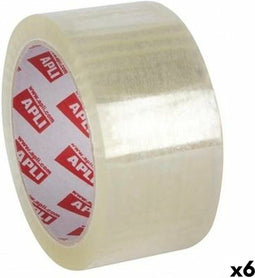 Plakband Apli 48 mm x 132 m Transparant (6 Stuks)