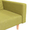 vidaXL - Slaapbank - 2-zits - met - 2 - kussens - stof - groen