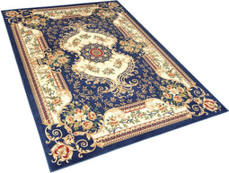 GAZIANTEP - Vloerkleed - Donkerblauw - 140 x 200 cm - Polyester