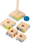 Small Foot - Houten Stapeltoren Jungle - Motoriekspel met 6 blokken - Multicolor