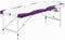 vidaXL - Massagetafel - inklapbaar - 3 - zones - aluminium - wit - en - paars