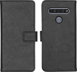 iMoshion Hoesje Geschikt voor LG K61 Hoesje Met Pasjeshouder - iMoshion Luxe Bookcase - Zwart
