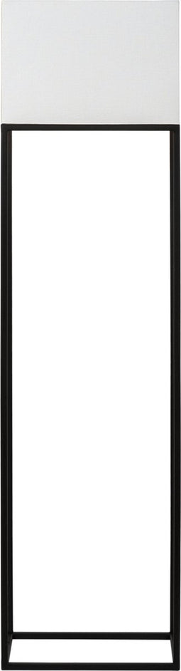 Atmooz - Vloerlamp Cristo - Staande Lamp - Stalamp - Woonkamer - Zwart en witte kap - Hoogte 153cm - Metaal