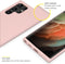 Accezz Samsung Galaxy S22 Ultra - Liquid Silicone Backcover - Schokabsorberend - Roze